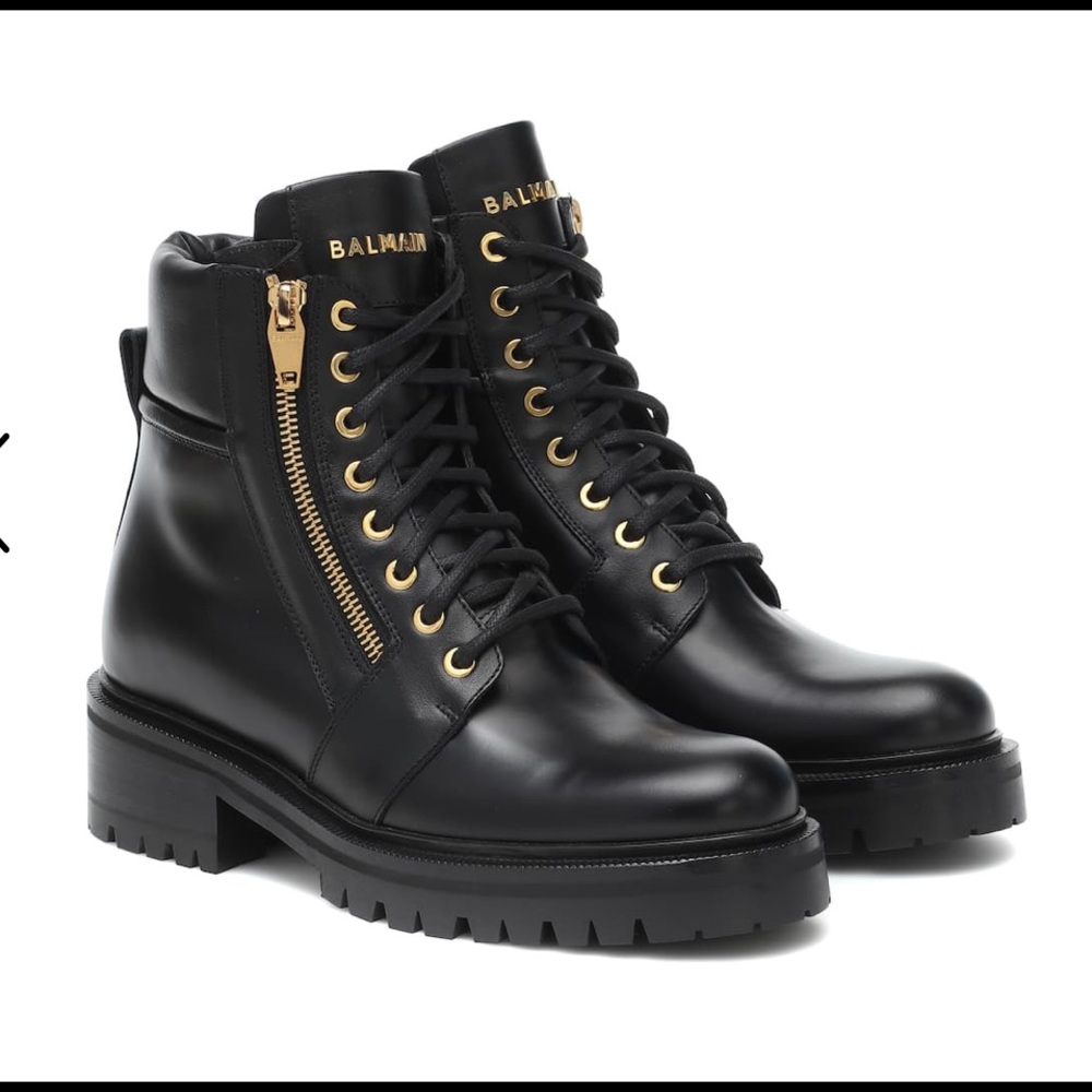 COPY - NWT Balmain Leather Combat Boots